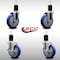 Service Caster 5'' SS Blue Poly Wheel Swivel 1-3/4'' Expanding Stem Caster Set 2 Brakes, 4PK SCC-SSEX20S514-PPUB-BLUE-2-TLB-2-134 - alternate 3
